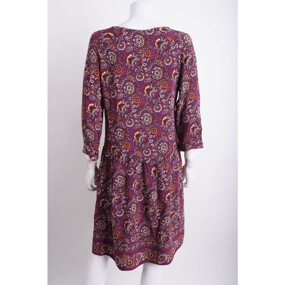 ✨Garnet Hill Burgundy Paisley Bohemian Pocket Sz 12 Dress✨ - Picture 6 of 10